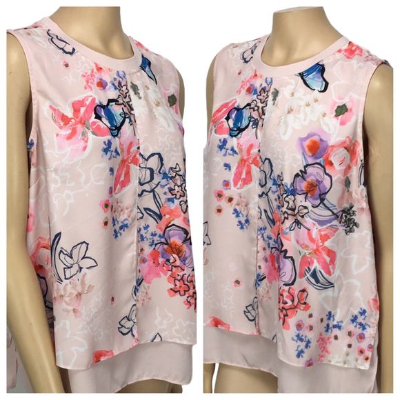 Tribal Tops - Tribal Petite Sleeveless Layered Blouse